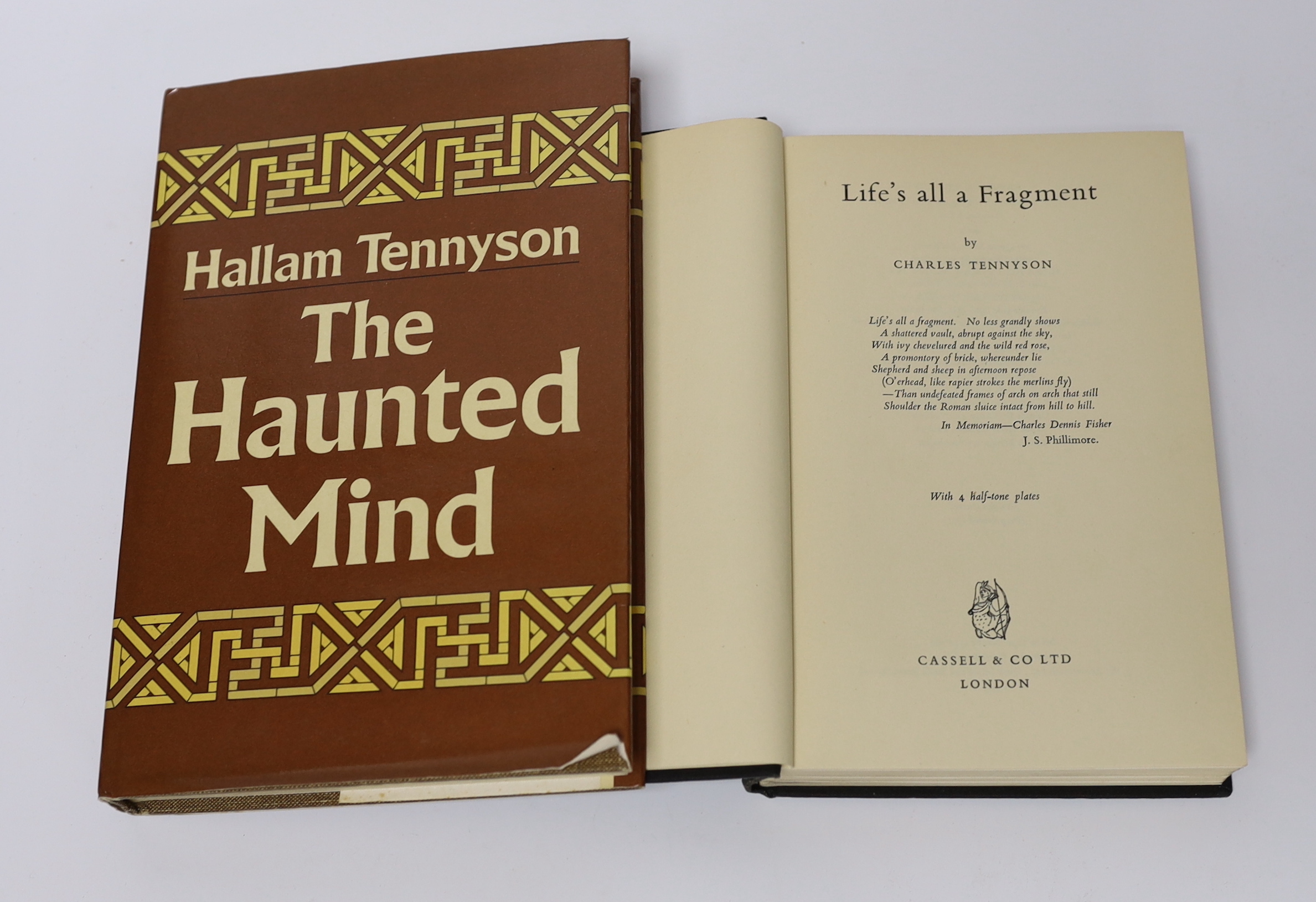 Tennyson, Hallam - The Haunted Mind: an autobiography. publisher's cloth and d/wrapper. 1984; Tennyson, Margot - The Inner and Outer One. photo. illus., paperback. (printed for the Author), 1992; together with 2 Charles